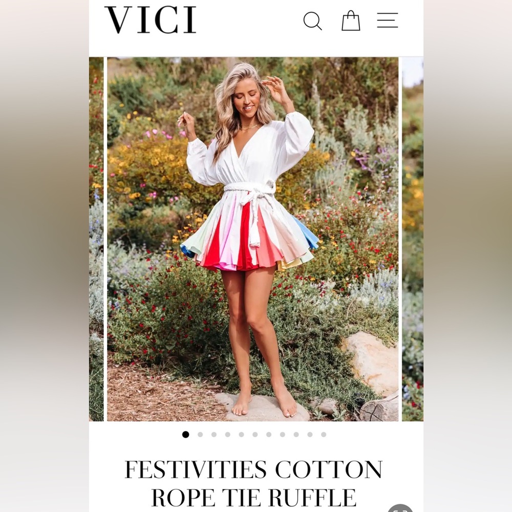 Festivals Cotton Rope Tie Ruffle Dress